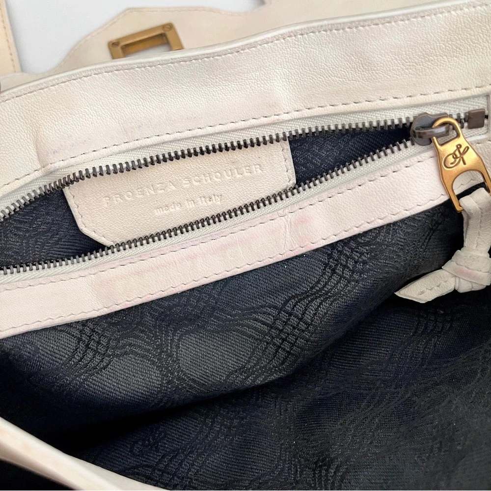 Proenza Schouler Ivory Leather PS1 Pochette Clutch
